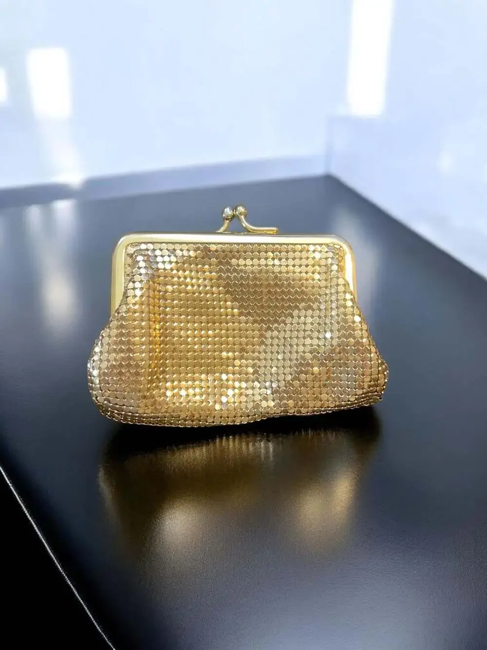 Vintage Whiting & Davis Gold Mesh Coin Purse